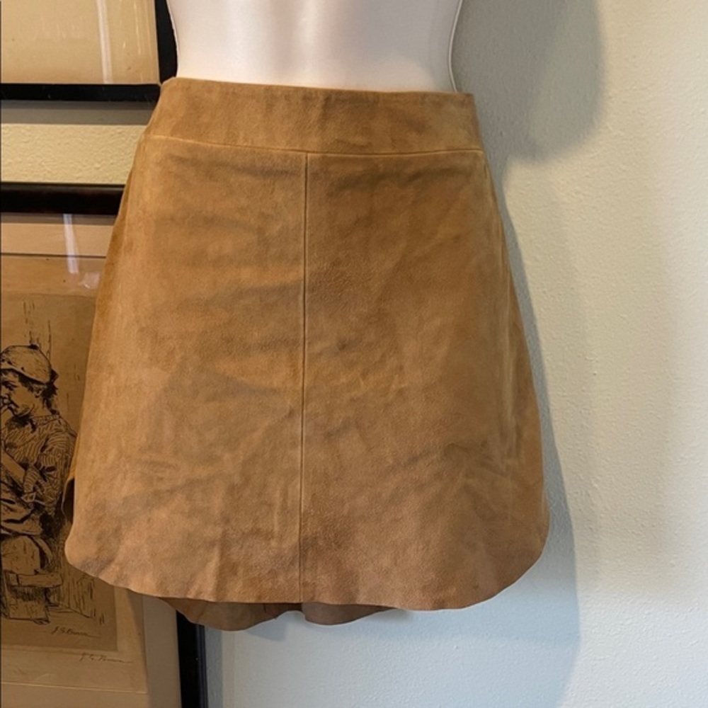 NWT Karina Grimaldi Suede Mini Skirt Medium
